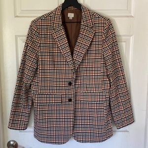 Multicolored Gingham Blazer